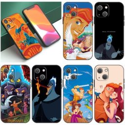 Disney Hercules Black Phone Case Juste en silicone pour Apple iPhone 14 12 13 Mini 11 Pro Poly