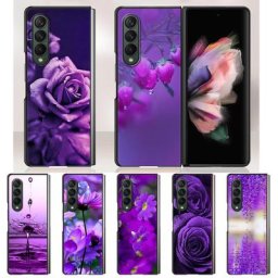 Zfold4 Coque pour Samsung Galaxy Z Coque rigide Coque fine Coque ultra-fine Fleur Infinity sur