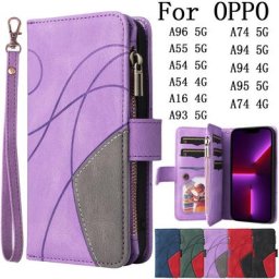 Sunjolly-Coque de téléphone portable housse portefeuille pour OPPO A96 A55 A54 A16 A93 A74 A94 A95