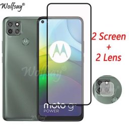 Protecteur d'écran pour Moto couverture complète en verre trempé pour Motorola G9