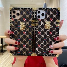 Coque de téléphone carrée en cuir de luxe pour Xiaomi Bery coque souple antichoc cœur d'amour M3