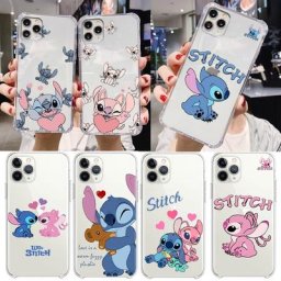CAN o Stitch Disney Couple Coque de téléphone en silicone souple transparent Apple iPhone 14 13 12