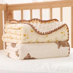 Couverture en pur coton pour bébé serviette de bain douce couverture ronde literie pour