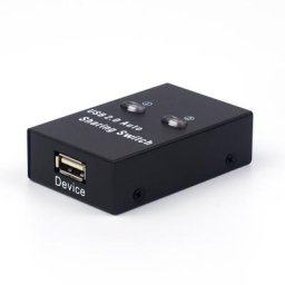 Séparateur de commutateur KVM USB 2.0 Hub 2 Ports ordinateur partage de périphériques