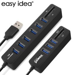 Adaptateur d'extension de Hub USB 3/6 à 3.0 ports séparateur Multi USB 2.0 Hub 3.0 lecteur de