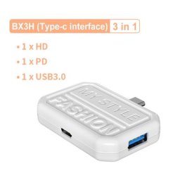 Station d'accueil Portable Hub 3 en 1 adaptateur 5Gbps Transmission de données Interface PD pour