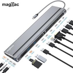 Station d'accueil USB C pour Macbook Pro Lenovo HP Xiaomi triple affichage moniteur UHD 4K à