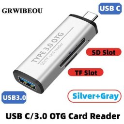 GRWIBEOU – adaptateur TYPE-C vers SD Micro SD/TF USB 3.0 lecteur de cartes accessoire pour