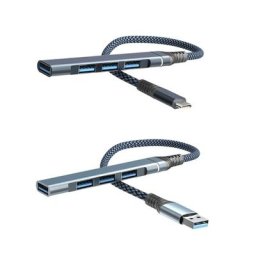 USB3.0 Hub 4 en 1 USB En Aluminium/Type-c Station D'accueil avec 4x USB 3.0 Ports Hub Adaptateur