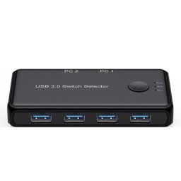 Boîte de commutation KVM 896F 2 en 4 USB3.0 2.0 clavier souris 5Gbps rapide 4x2 commutateur