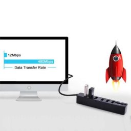 Répartiteur USB haute vitesse concentrateur de données pratique gros convertisseur 6 000 ABS