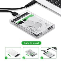 Boîtier transparent de 2 5 pouces pour disque dur mobile SSD à USB 3.0 compatible HDD SATA III