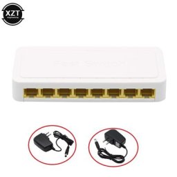 Commutateur réseau Plug and Play airies 8 ports 100 Mbps ordinateur de bureau mini Ethernet