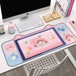 DATA FROG-Tapis de souris mignon en forme d'oreille de chat pour fille accessoire de jeu en