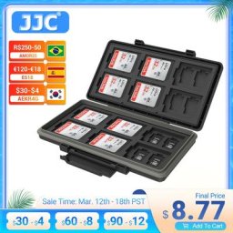 JJC – étui étanche pour cartes mémoire SD Micro SD boîte de rangement pour 24 cartes Micro SD/TF +