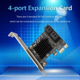 Adaptateur de câble d'extension de carte d'image carte d'extension interne PCIe SATA 4 ports SATA