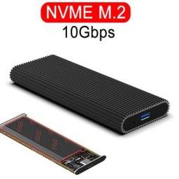 Boîtier pour disque dur M.2 NVME type-c Port USB 3.1 SSD 10Gbps NGFF SATA boîtier de Transmission