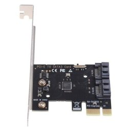 Carte d'extension Sata 3 PCIe Express 2 ports adaptateur PCIe 1X vers Sata 3 6Gbps pour disque dur