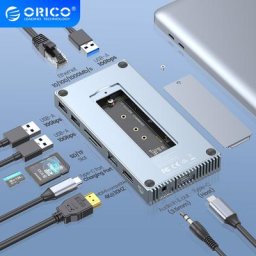 ORICO – boîtier M.2 NVMe NGFF SSD avec Thunderbolt 3 Station d'accueil séparateur de Type C USB