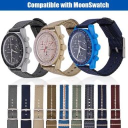 Bracelet en nylon tissé pour collaboration Omega Moonswatch acier inoxydable bracelet à dégagement
