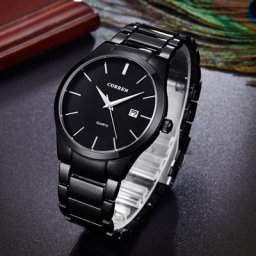 Montre-bracelet à quartz entièrement en acier pour homme montre d'affaires décontractée marque