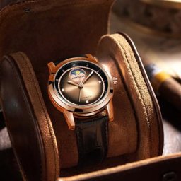 Montres mécaniques automatiques de luxe pour hommes modules de phase de lune montre-bracelet rétro