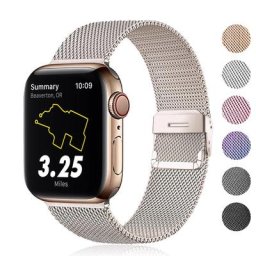 Bracelet en métal pour Apple Watch Bracelet en acier inoxydable Ceinture Correa 44mm 40mm 42mm