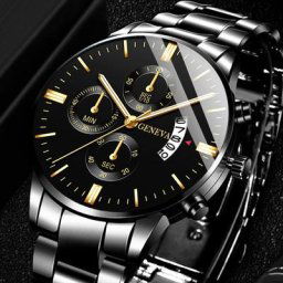Montre-bracelet à quartz en acier inoxydable pour homme calendrier de luxe montres d'affaires