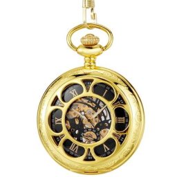 Montre de Poche Mécanique Vintage avec Chiffre Romain Creux pour Homme Modèle Seton 6 Pendentif à