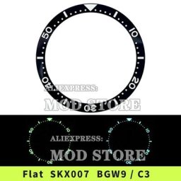 Insert de lunette en céramique plat 38mm BGW9 lumen C3 Lume haute qualité SKX007/SKX009/SKX011