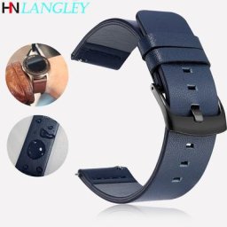 Bracelet de montre en cuir ciré à l'huile 18/20/22/24mm à dégagement rapide pour Amazfit Huawei