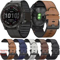 Bracelet en cuir Silicone 22 26mm pour Garmin Enduro 2/Fenix 7 7X 6 6X Pro 5 5X Plus/Enduro