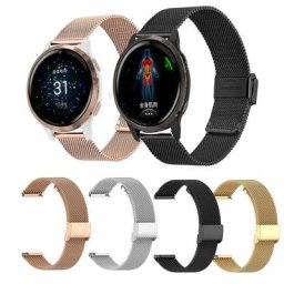 Bracelet métallique pour montre connectée Garmin Vivoactive 3 4 4s en acier inoxydable 18MM 20MM