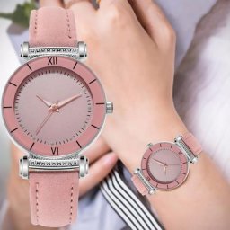 Montre à quartz avec ceinture en cuir pour femme montre-bracelet simple pour femme horloge