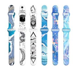 Bracelet en silicone avec impression DolDave pour Apple Watch bracelet bracelet iWatch Series SE