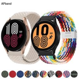 Bracelet artificiel astique Tressé pour Samsung Galaxy Watch 4 Classique 20/22mm 46mm/42mm Active