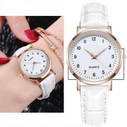 Montre à Quartz en cuir pour femmes décontractée lumineuse Simple collège petite fraîche