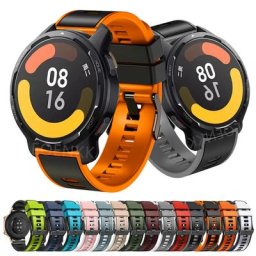 Bracelet de rechange pour Xiaomi Mi Watch S1 Active/Pro/Color 2/S2 42 46mm en Silicone pour Garmin