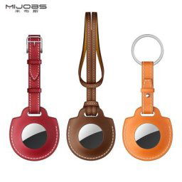 Bas192.- Porte-clés en cuir véritable pour Apple AirTag étui Hermès AirTags dispositif de suivi de