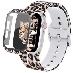 Verre + coque + bracelet pour Apple watch 44mm 40mm 45mm 41mm 42mm 38mm bracelet en silicone