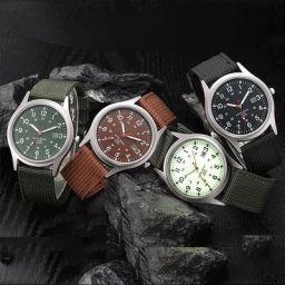 SOpastels-Montre en toile pour homme vêtements décontractés cadeau de mode montre de sport pour