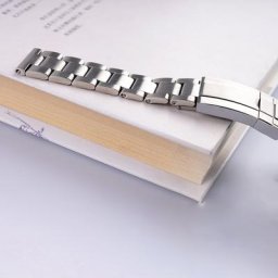 Rolamy-Bracelet de rechange en acier inoxydable brossé argenté avec fermoir à huître bracelet de