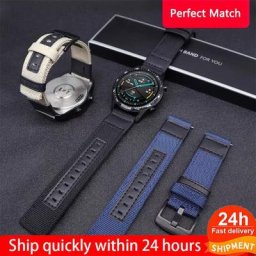 Bracelet de rechange en nylon pour montre Samsung Galaxy Watch 3 Active2 Gear S3 Amazfit HUAWEI