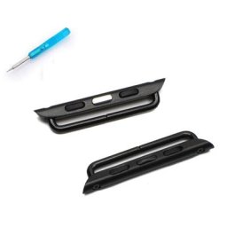 2 adaptateurs pour Apple Watch série 6 SE 5 4 3 iwatch 44mm 42mm 38mm 40mm en acier inoxydable