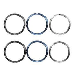 Montre connectée avec bague en métal couvercle de protection Durable unités de temps sculptées