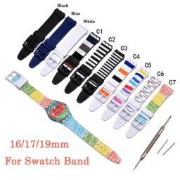 Bracelet de montre en caoutchouc étanche bracelet de montre de remplacement pour Swatch structure