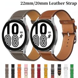 Bracelet en cuir pour Samsung Galaxy Watch 5 4/3 Gear S3 Active 2 Huawei Watch 3 GT3 Bracelet