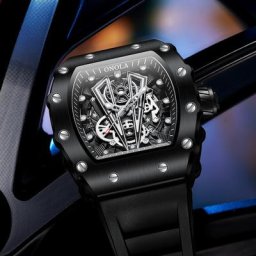 ONOLA-Montre-bracelet à quartz étanche pour homme montre chronographe bracelet en cuir aiguilles