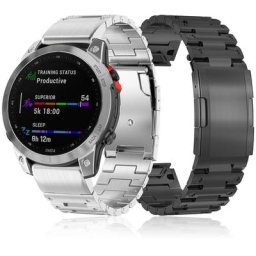 QuickFit – bracelet métallique en acier inoxydable pour Garmin Enduro 2 Fenix 7 7X 6 6X Pro 5X