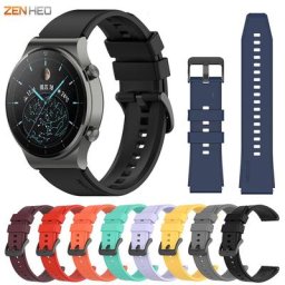 Bracelet en Silicone de 22mm pour montre connectée Huawei GT 2 GT2 Pro GT2e Honor Watch GS PRO